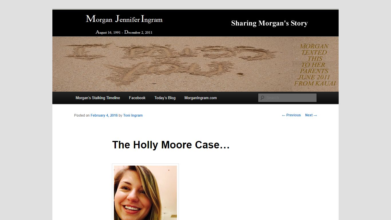 The Holly Moore Case… | Morgan's Stalking