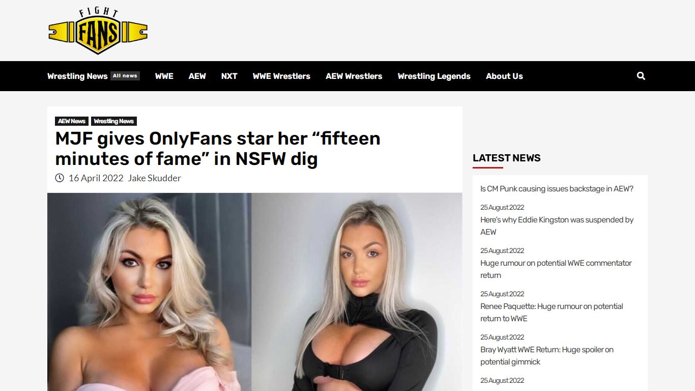 MJF gives OnlyFans star her “fifteen minutes of fame” in NSFW dig