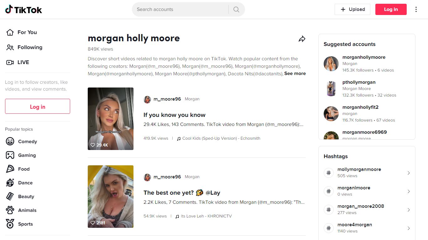 Discover morgan holly moore 's popular videos | TikTok